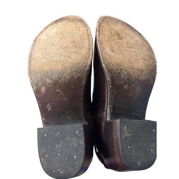 J.B. Dillon Brown Leather Ankle Boots Size 9B - Picture 7 of 8